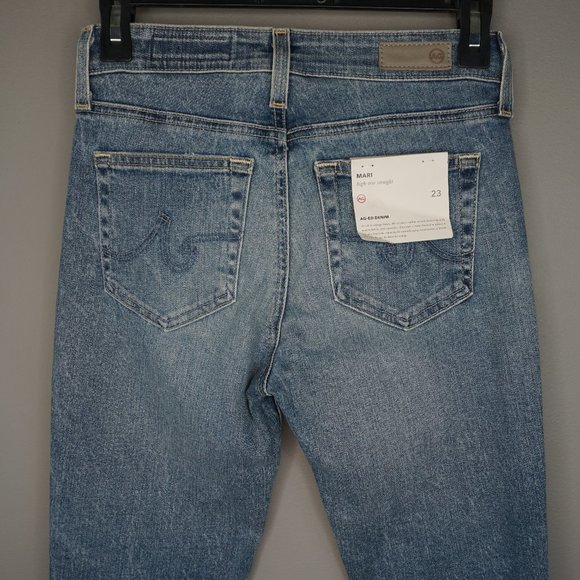 New AG Mari High Rise Slim Straight Leg Jeans in 18 Years Pride size 23 - Picture 10 of 16